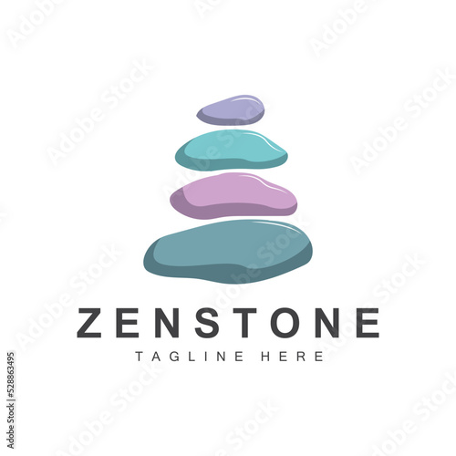 Balance Stone Logo Design, Vector Therapy Stone, Massage Stone, Hot Stone And Zenstone, Product Brand Illustration