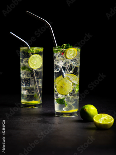 Lemon Mint mojito- a summer refreshing drink with soda and infused flavours of lime and mint.