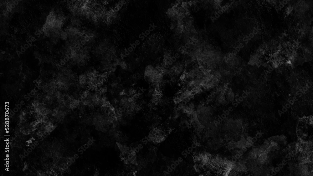 black wall, stone texture for the background. beautiful grey watercolor grunge. black marble texture background. misty effect for film, text or space.