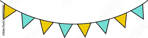Free Download flag garland design illustration isolated on transparent background - GFXLoad