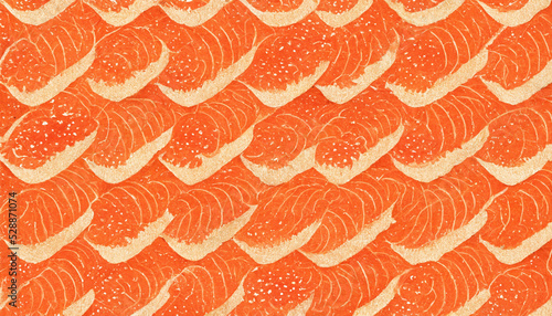 seamless pattern with sushi and eggs