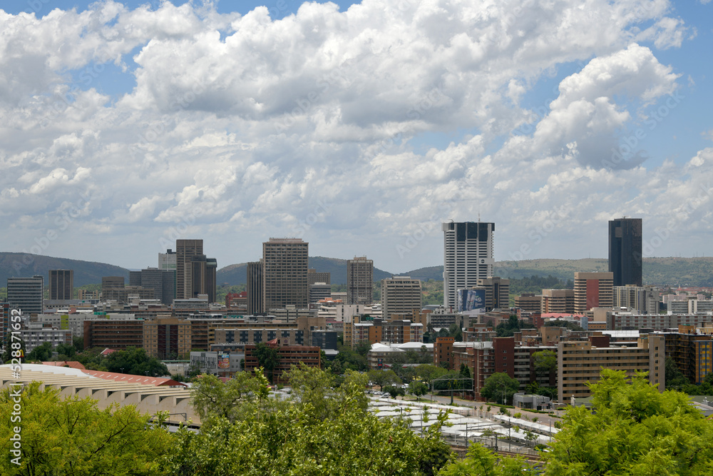 Pretoria Central Business district and Sunnyside viewed from the Union Buildings.
