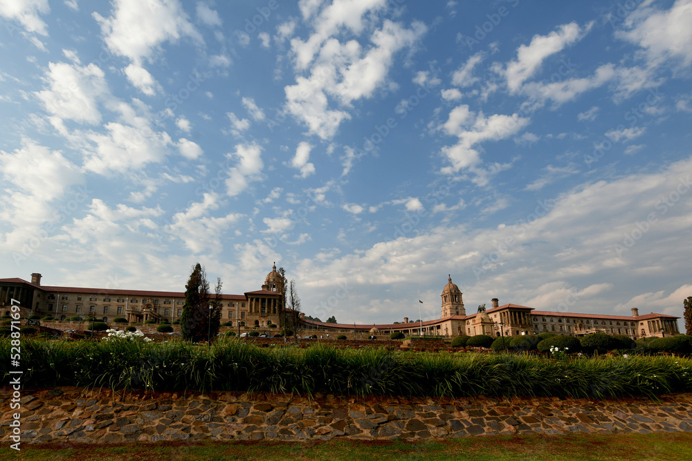 Union Buildings, the seat of, the South African Government   with a cloudy sky, Pretoria