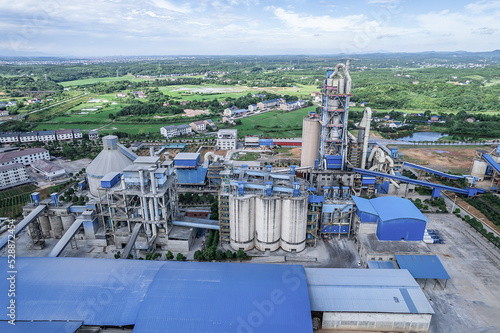 Cement factory industrial background material