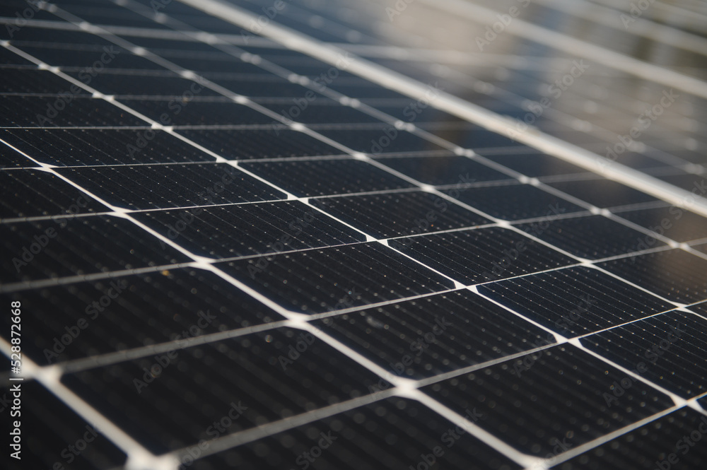 A set of dark blue solar panels A set of dark blue solar panels