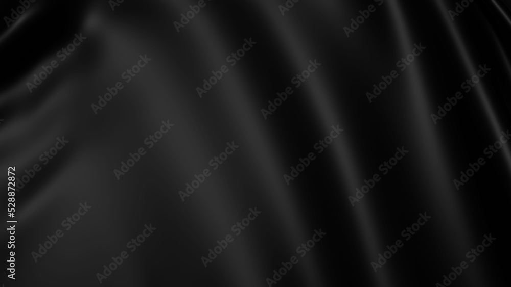 Fototapeta premium つやのある黒色の布のような背景画像。