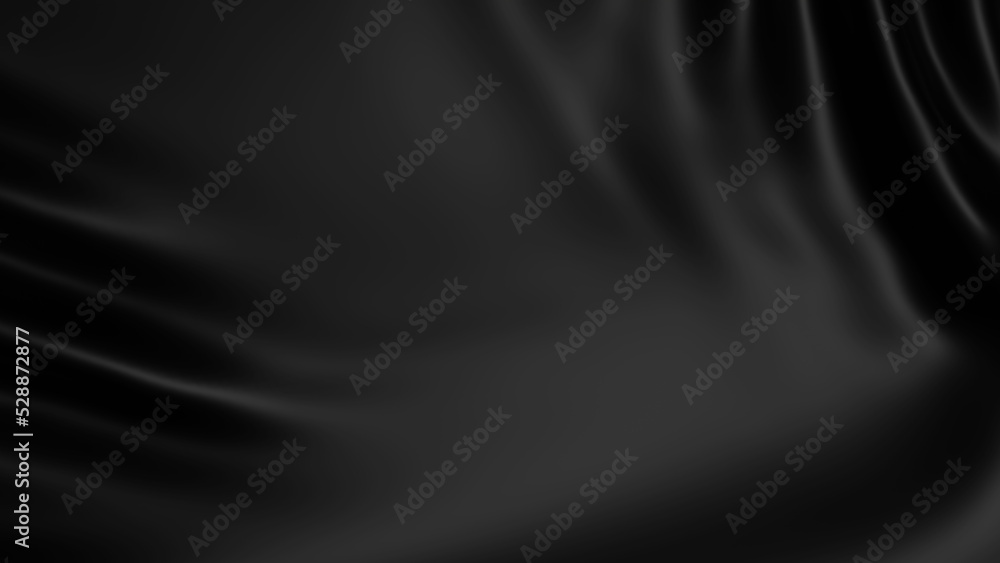 つやのある黒色の布のような背景画像。 つやのある黒色の布のような背景画像。