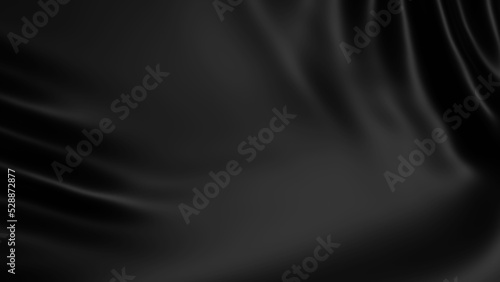 つやのある黒色の布のような背景画像。