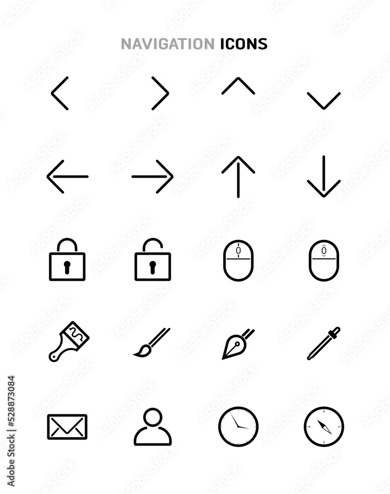 Navigation web icons Navigation web icons