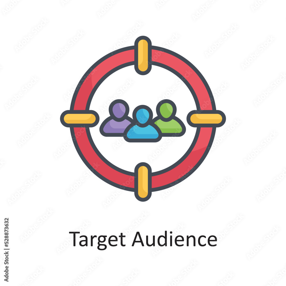 Target Audience Filled Outline Vector Icon Design illustration on White background. EPS 10 File Target Audience Filled Outline Vector Icon Design illustration on White background. EPS 10 File