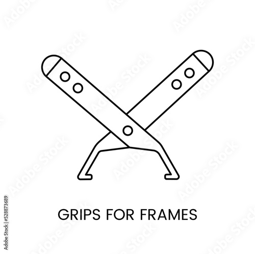Grips for bee frames linear icon, vector illustration beekeeper's tools. © GrandDesign