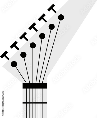 guitar head design illustration isolated on transparent background