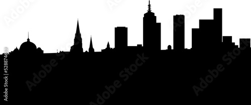 city skyline in black 