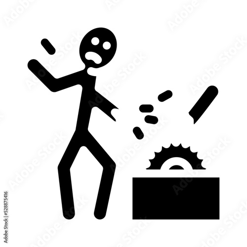 work injury man accident glyph icon vector. work injury man accident sign. isolated symbol illustration