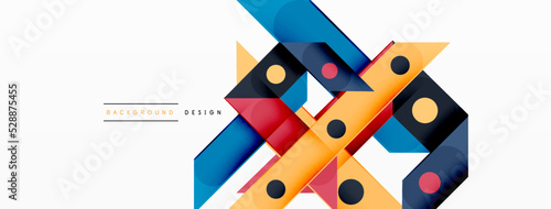 Color overlapping stripes background. Colorful lines composition for wallpaper, banner, background or landing