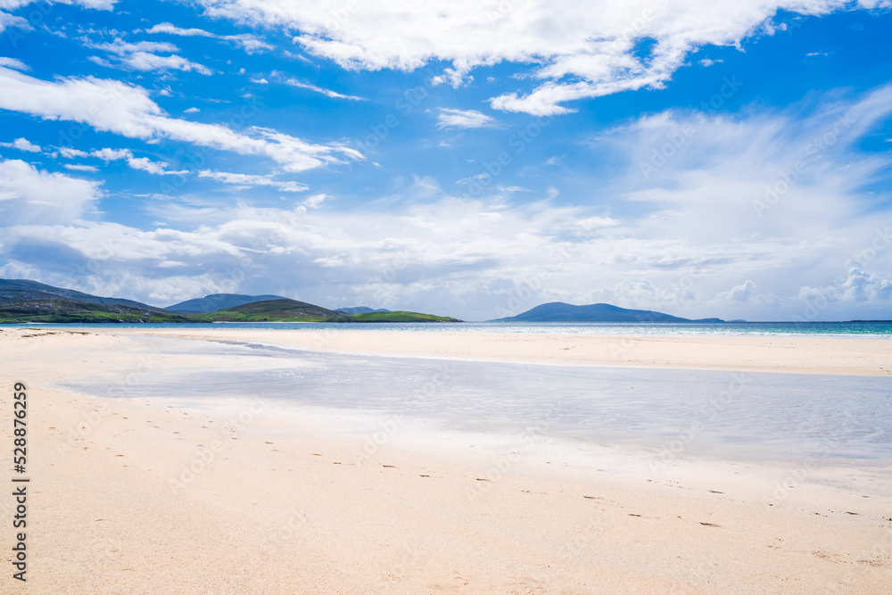 Luskentyre Sands beach on the Isle of Harris, Scotland, UK