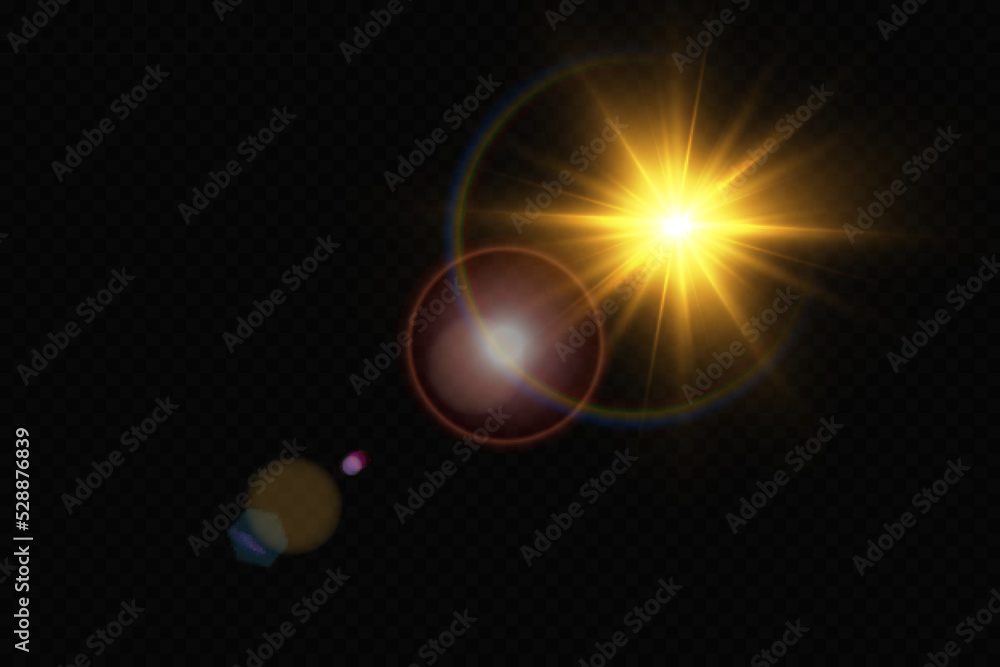 Vector. Sunlight. special lens flare effect. Light effect.Bright sun. Vector. Sunlight. special lens flare effect. Light effect.Bright sun.