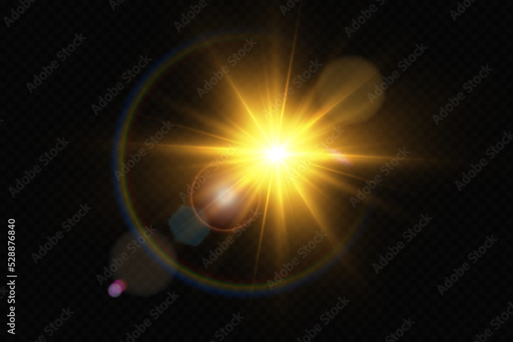 Vector. Sunlight. special lens flare effect. Light effect.Bright sun. Vector. Sunlight. special lens flare effect. Light effect.Bright sun.