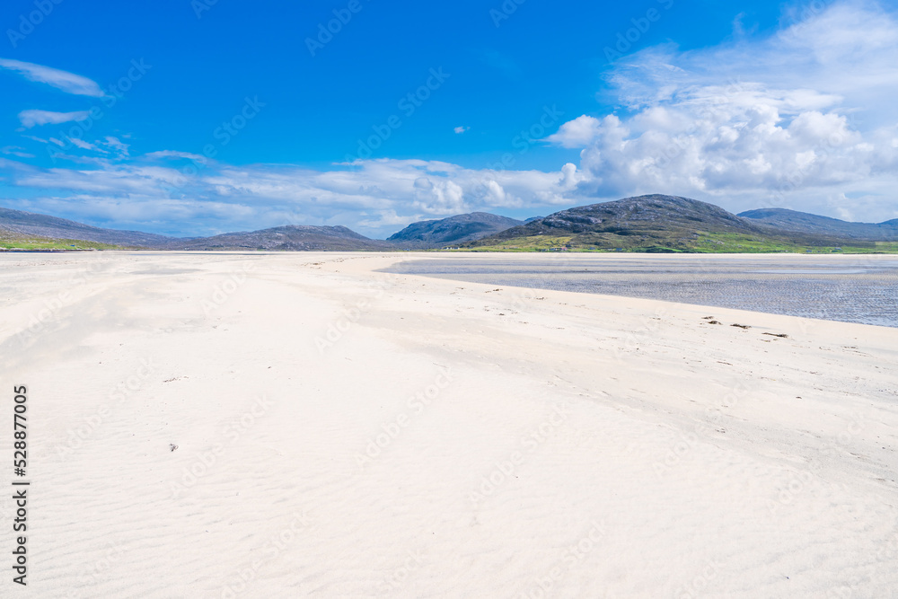 Luskentyre Sands beach on the Isle of Harris, Scotland, UK