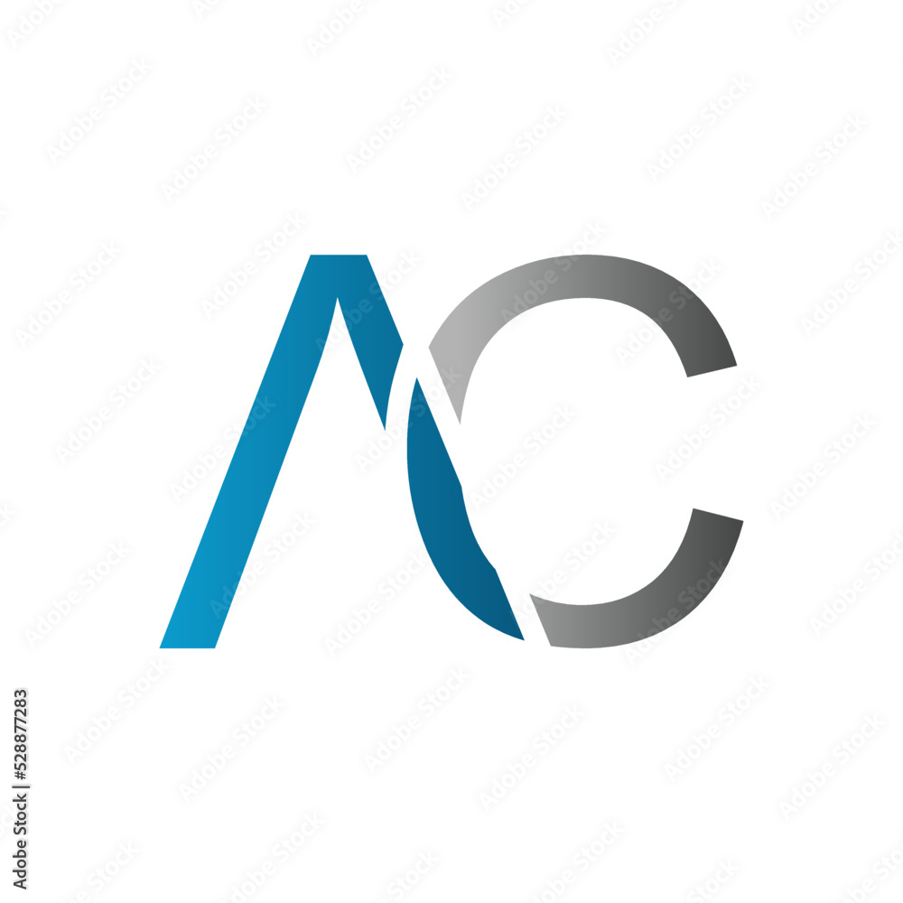 Initial AC Letter Logo With Modern Typography Vector Template. Creative Letter AC Logo . Initial AC Letter Logo With Modern Typography Vector Template. Creative Letter AC Logo .