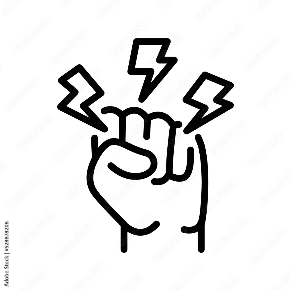 Aggression olor line icon. Pictogram for web page Aggression olor line icon. Pictogram for web page