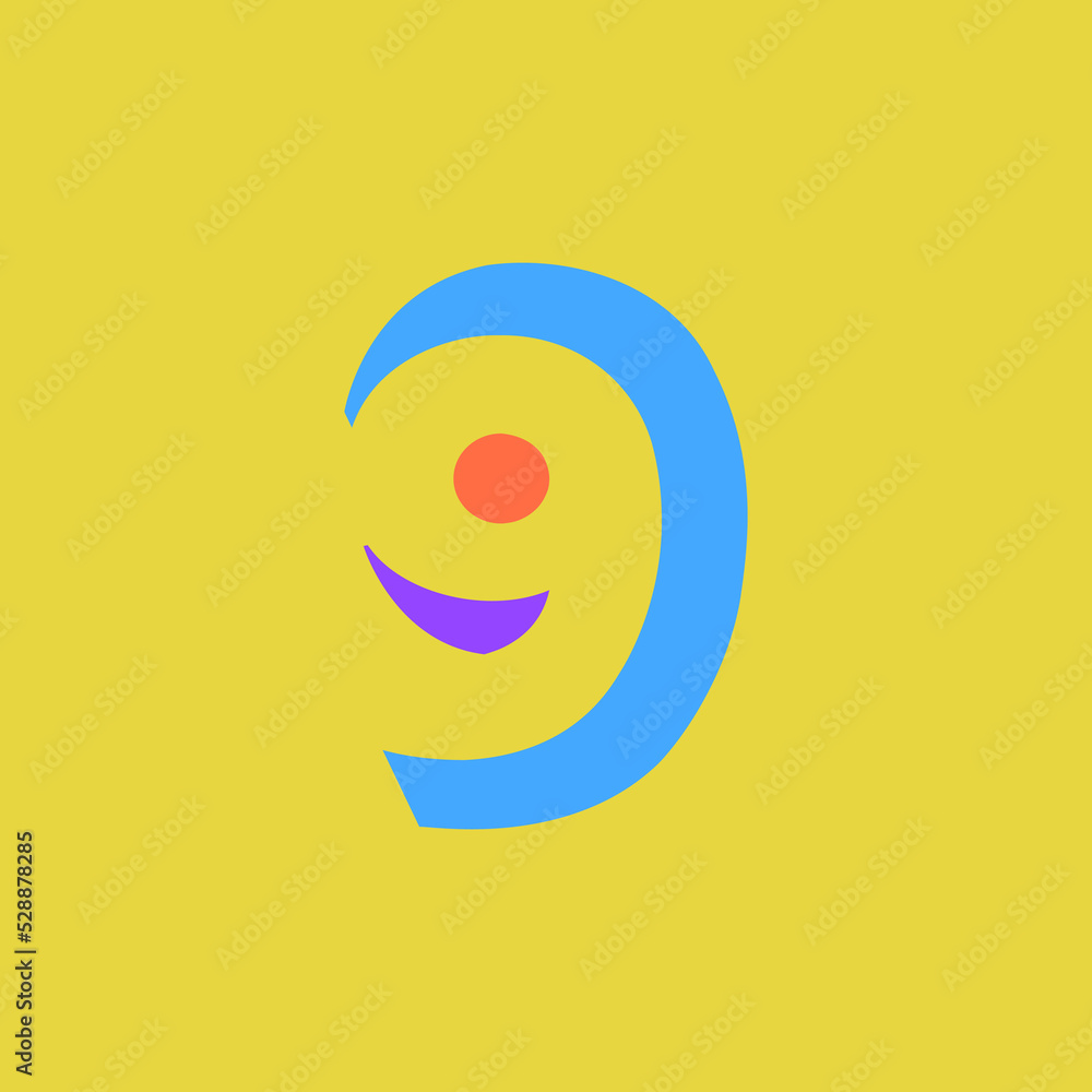 Number 9 in a modular font style, with a sharp, bold, masculine style, but fun and colorful. Perfect for personal brand logos, abbreviations, titles, etc. Number 9 in a modular font style, with a sharp, bold, masculine style, but fun and colorful. Perfect for personal brand logos, abbreviations, titles, etc.