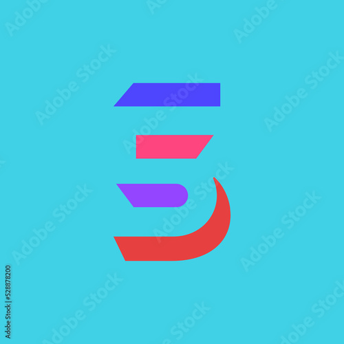 Free Download Number 5 in a modular font style, with a sharp, bold, masculine style, but fun and colorful. Perfect for personal brand logos, abbreviations, titles, etc. - GFXLoad
