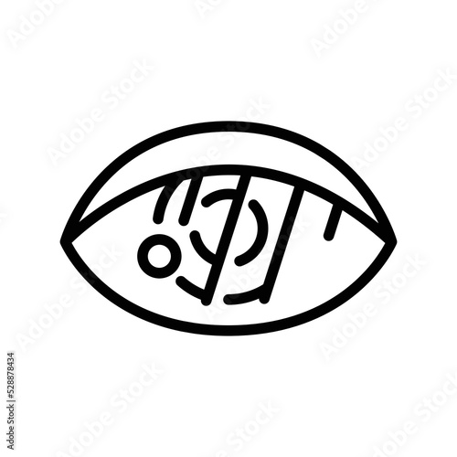 Blurred vision olor line icon. Pictogram for web page