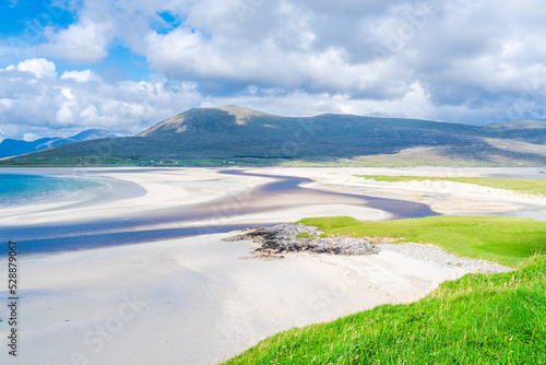 Luskentyre Sands beach on the Isle of Harris, Scotland, UK