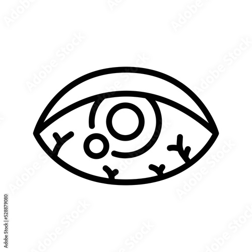 Dry Eye olor line icon. Pictogram for web page