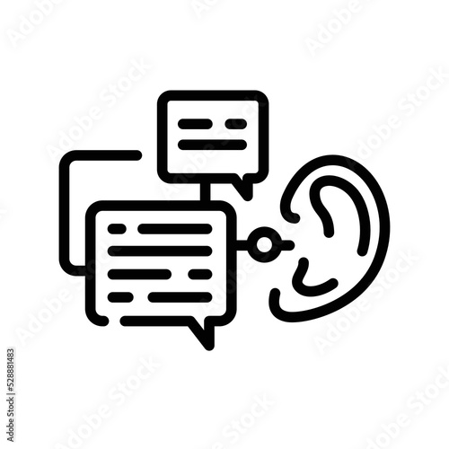 Rumors olor line icon. Pictogram for web page