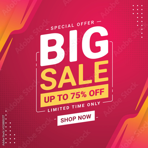 Big sale banner discount promotion template