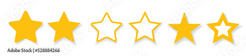Star rating review Stars in hand vector line icon