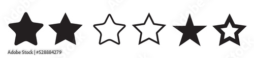 Star rating review Stars in hand vector line icon