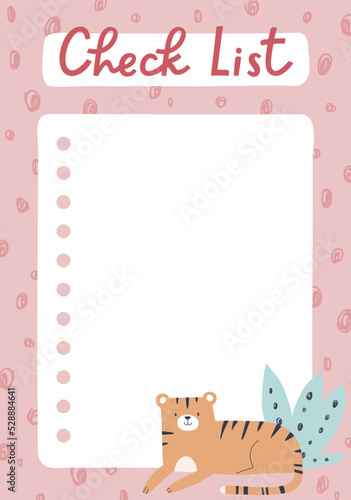 Check-list page background design for diary, planner in Scandinavian style. P...