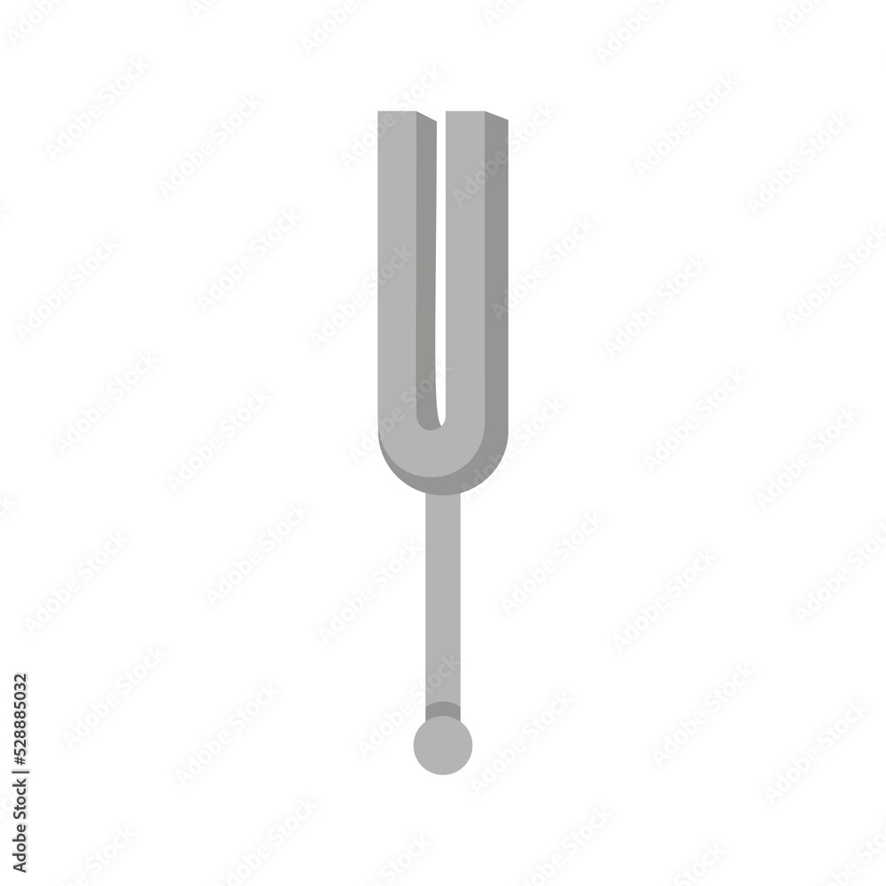 Flat vector isolated tuning fork icon. Music sign, graphic symbol. Flat design illustrations Flat vector isolated tuning fork icon. Music sign, graphic symbol. Flat design illustrations