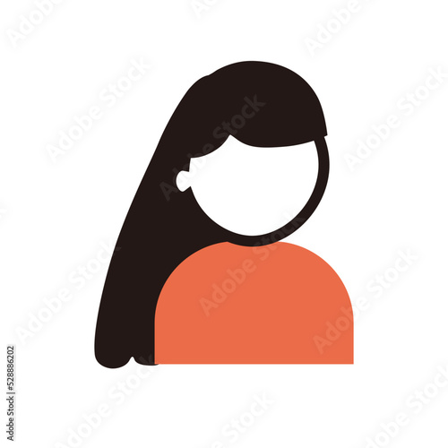 匿名女性アイコンイラスト