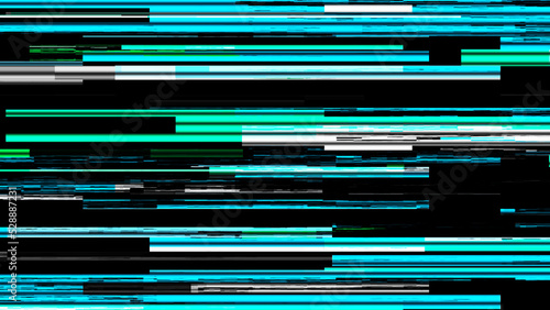 Hacking a computer network. Glitch effect background. Distortion of the digital stream. Damaged signal. 3d rendering.