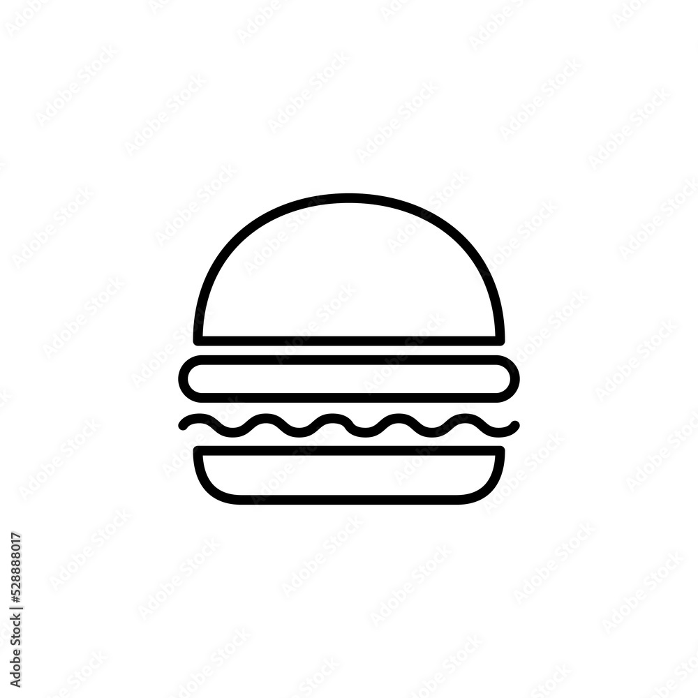Burger icon vector for web and mobile app. burger sign and symbol. hamburger Burger icon vector for web and mobile app. burger sign and symbol. hamburger