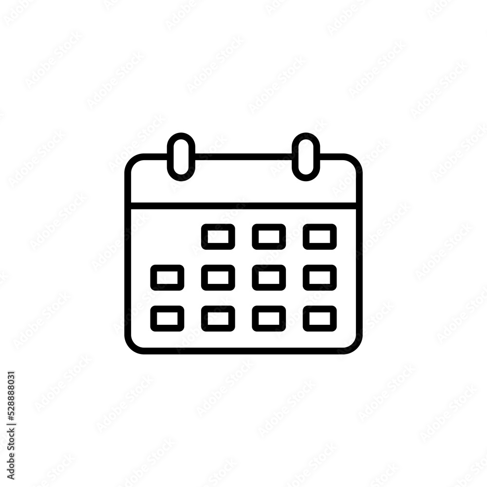 Calendar icon vector for web and mobile app. Calender sign and symbol. Schedule icon symbol Calendar icon vector for web and mobile app. Calender sign and symbol. Schedule icon symbol