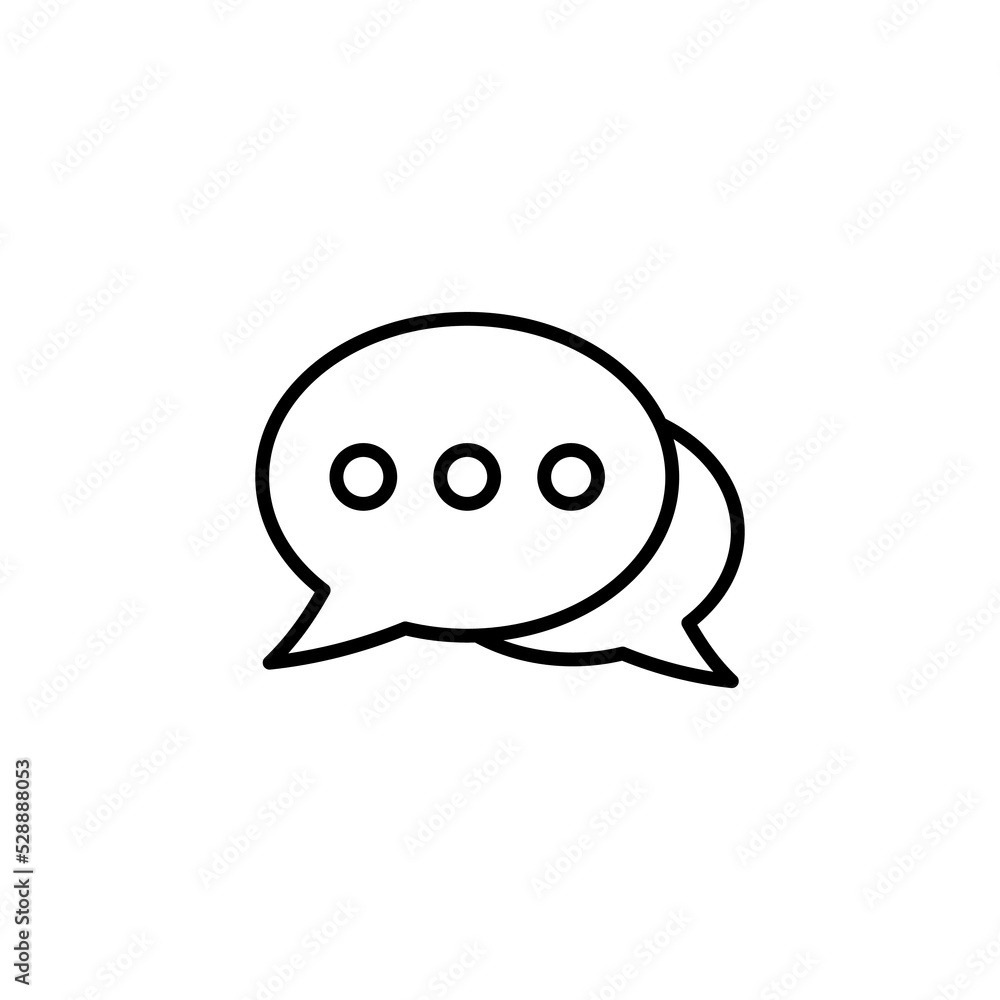 Chat icon vector for web and mobile app. speech bubble sign and symbol. comment icon. message Chat icon vector for web and mobile app. speech bubble sign and symbol. comment icon. message