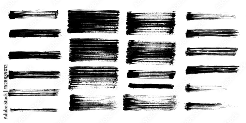 Brush strokes set hand drawn scribble abstract vector illustration. Border design template. Brush strokes set hand drawn scribble abstract vector illustration. Border design template.