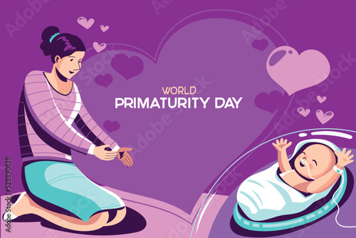 World Primaturity Day Concept Background
