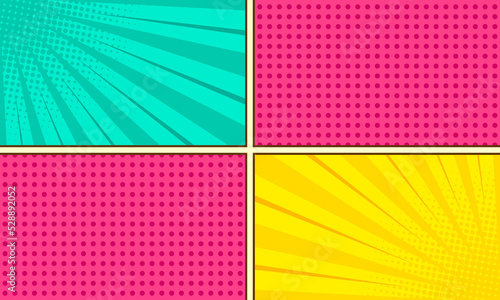 Colorful pop art cartoon background