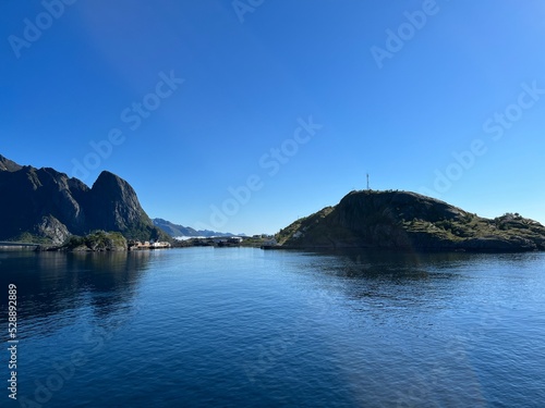 Norwegian fjords landscape, reflection on the water © Oksana