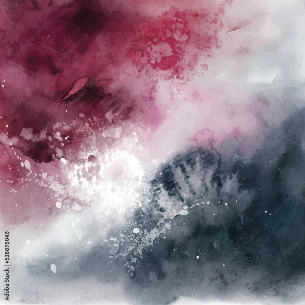 Fototapeta premium Abstract watercolor landscape. Hand drawn background