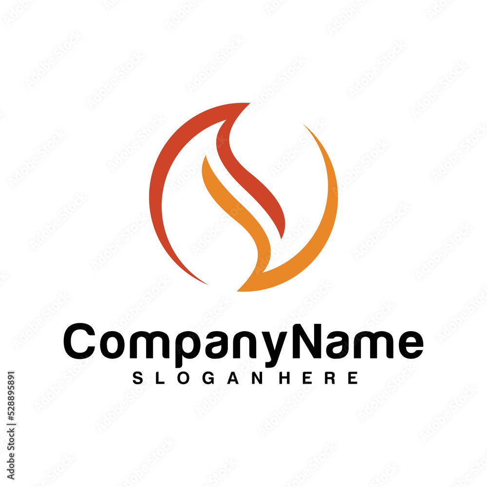 fire logo vector design template fire logo vector design template