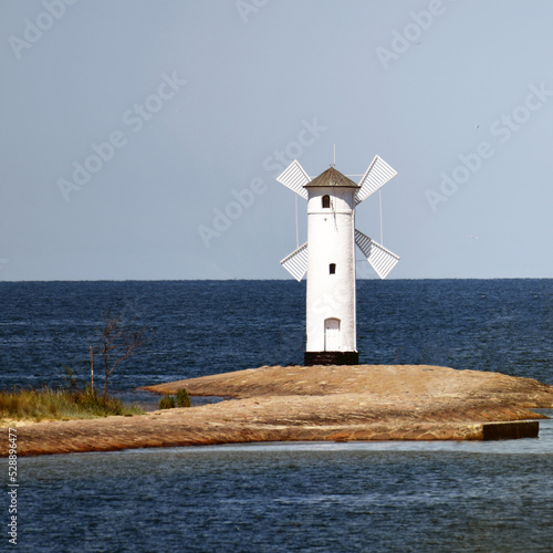 Wallpaper Mural Panoramic image of a seaside by lighthouse in Swinoujscie, Poland Torontodigital.ca