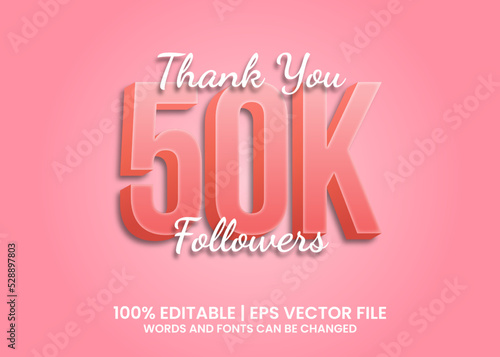 3D 50K Celebration Text Effect Template