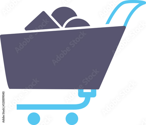 Unique Shopping Cart II Vector Icon